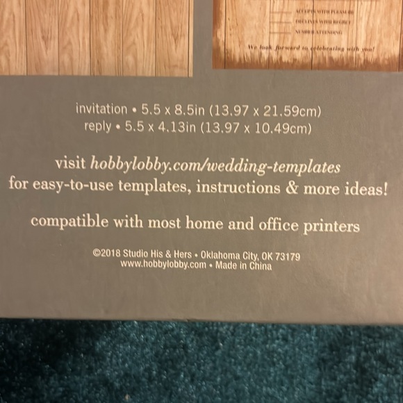 2 Boxes Customizable Wedding/Event Invitations & Reply Cards NWT - Picture 7 of 10